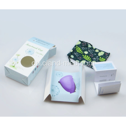 Medizinische hochwertige Menstruationstasse Damen Sterilisator Silikon Menstruationstasse